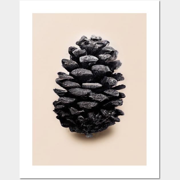 Black Pinecone Wall Art by maxcode